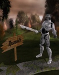 Defender, a warforged fighter