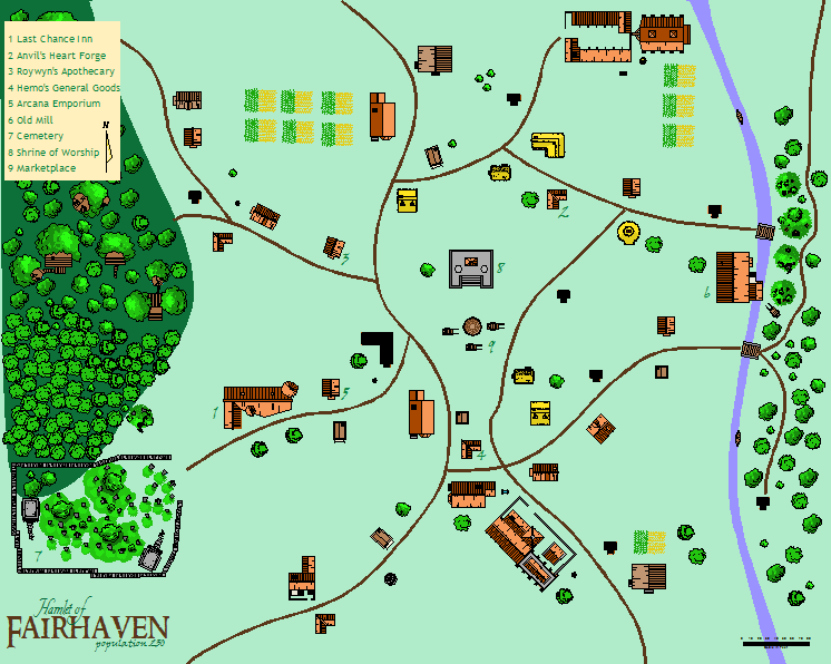 Map of Fairhaven, Duchy of Urnst