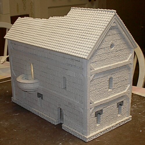 Exterior of ruined building for Mordheim, unpainted