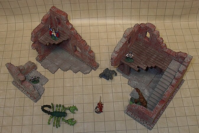 Top view of ruined building for Mordheim