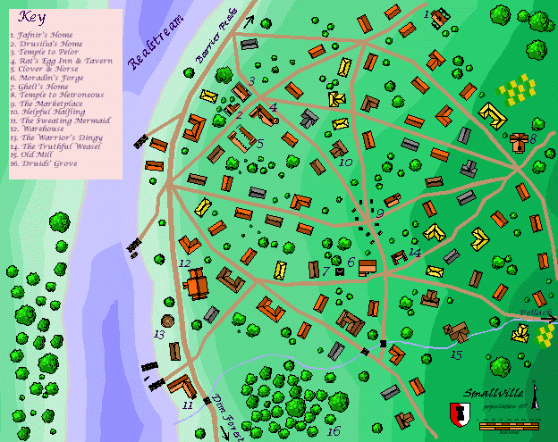 Campaign Journal: Hugh's Greyhawk Campaign: Map of Smallville